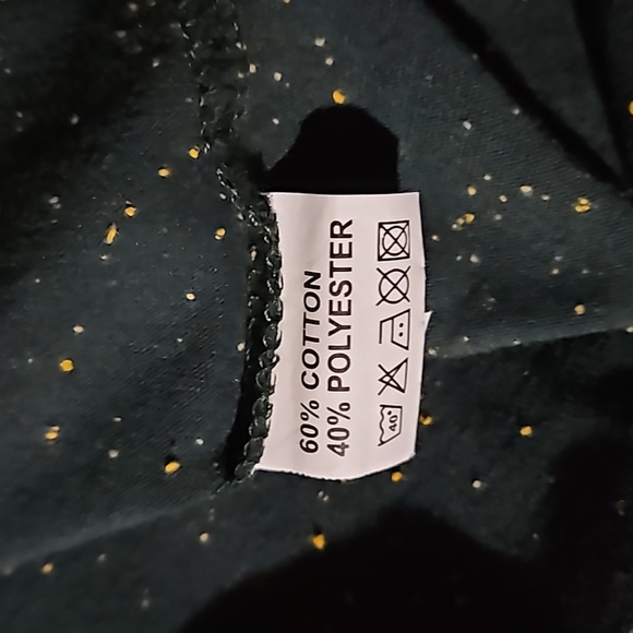 Irish Memories Heather Green T-Shirt with Gaelic Song Lyrics & Harp. Size Lg - Picture 7 of 9